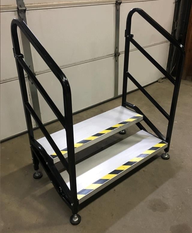 Stage, 2 Step Rail Stairway